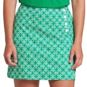 Size 16 Skort Golf Sport Skirt Links Green and white color LADY HAGEN NWT